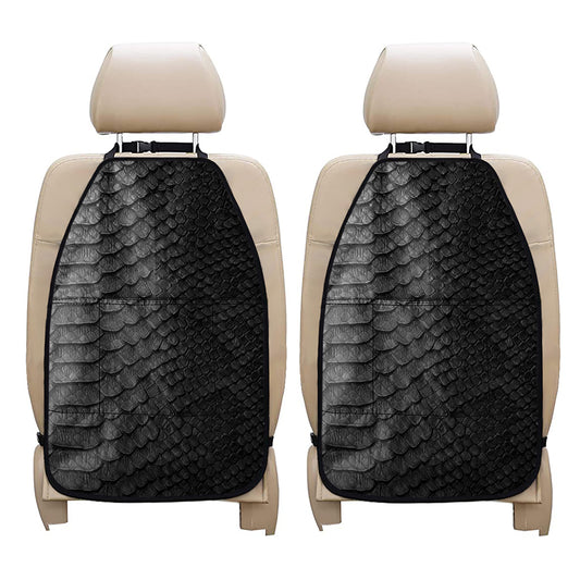 Black Snakeskin Print Car Seat Organizers