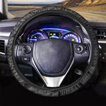 Black Snakeskin Print Car Steering Wheel Cover