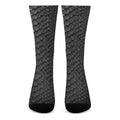 Black Snakeskin Print Crew Socks