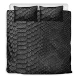 Black Snakeskin Print Duvet Cover Bedding Set