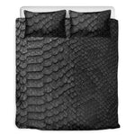 Black Snakeskin Print Duvet Cover Bedding Set