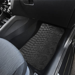 Black Snakeskin Print Front and Back Car Floor Mats