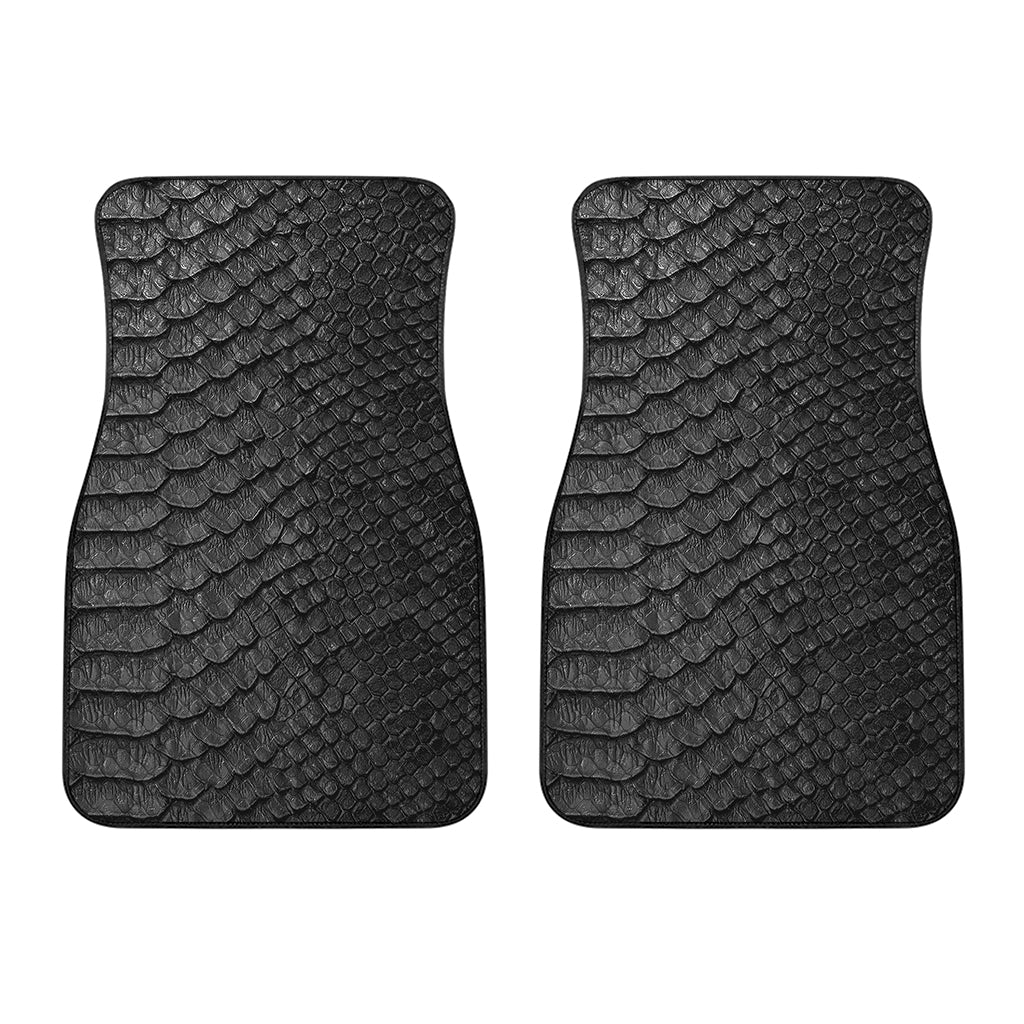 Black Snakeskin Print Front Car Floor Mats