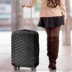 Black Snakeskin Print Luggage Cover