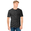 Black Snakeskin Print Men's T-Shirt