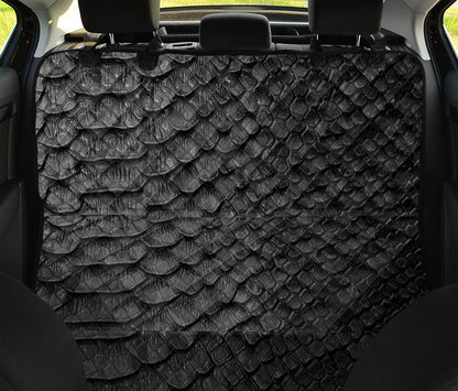 Black Snakeskin Print Pet Car Back Seat Cover