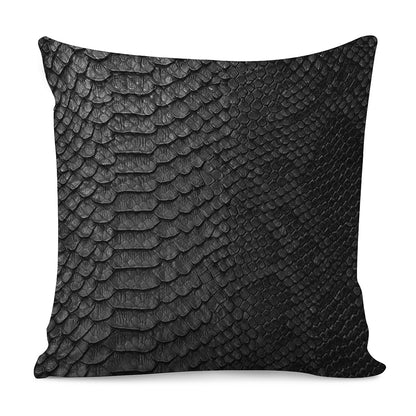 Black Snakeskin Print Pillow Cover