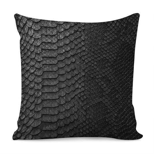 Black Snakeskin Print Pillow Cover