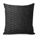 Black Snakeskin Print Pillow Cover