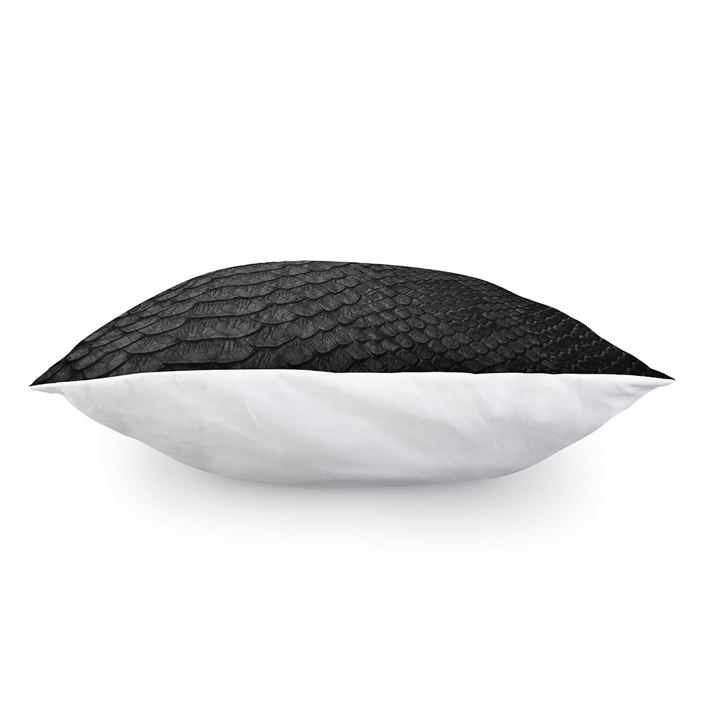 Black Snakeskin Print Pillow Cover