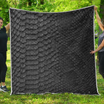 Black Snakeskin Print Quilt