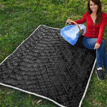 Black Snakeskin Print Quilt