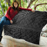 Black Snakeskin Print Quilt