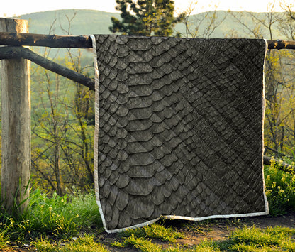 Black Snakeskin Print Quilt