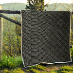 Black Snakeskin Print Quilt