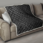 Black Snakeskin Print Quilt