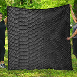 Black Snakeskin Print Quilt