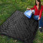 Black Snakeskin Print Quilt