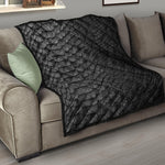 Black Snakeskin Print Quilt