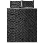Black Snakeskin Print Quilt Bed Set