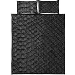 Black Snakeskin Print Quilt Bed Set