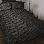 Black Snakeskin Print Quilt Bed Set