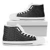 Black Snakeskin Print White High Top Shoes