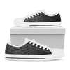 Black Snakeskin Print White Low Top Shoes