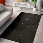 Black Space Print Area Rug