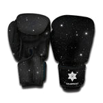Black Space Print Boxing Gloves