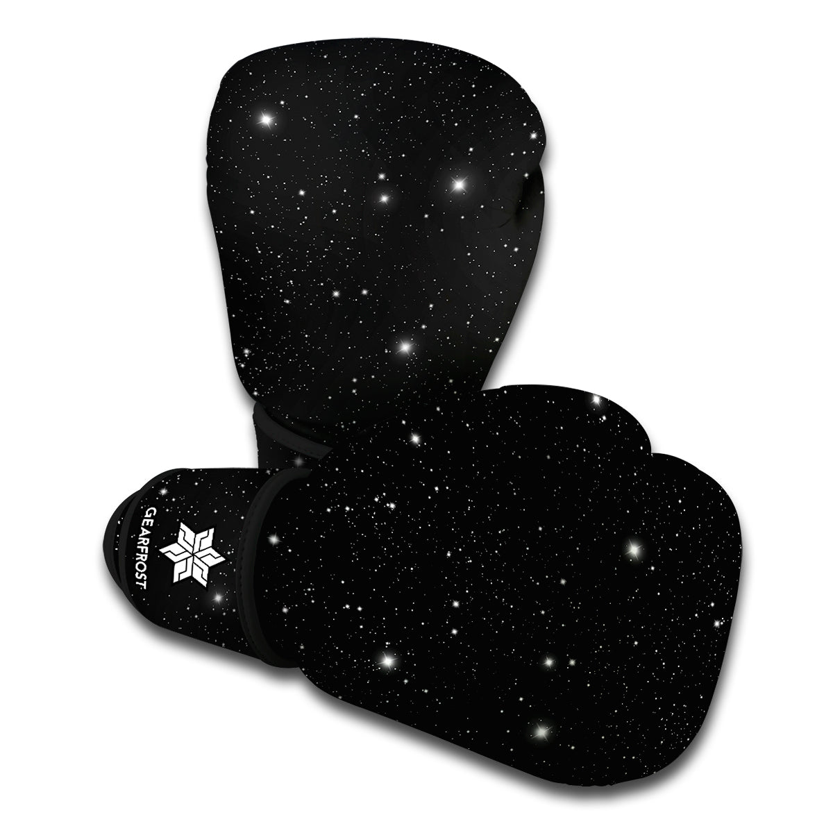 Black Space Print Boxing Gloves