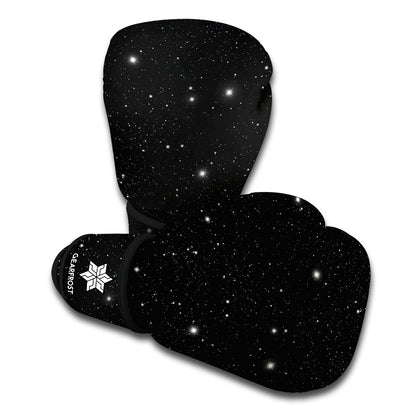 Black Space Print Boxing Gloves