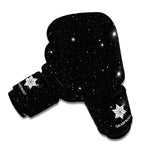 Black Space Print Boxing Gloves