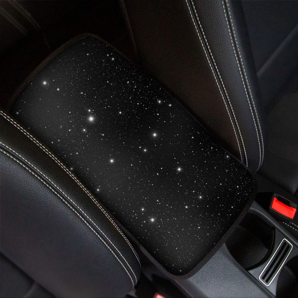 Black Space Print Car Center Console Cover