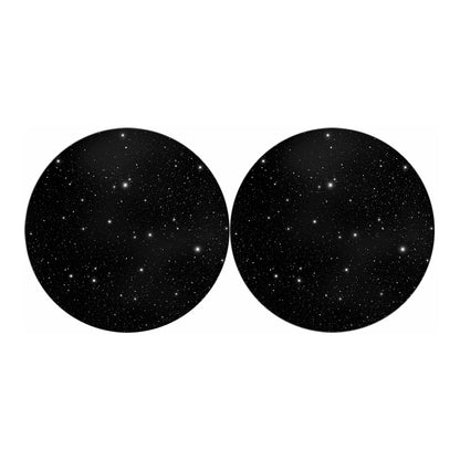 Black Space Print Car Coasters