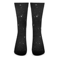 Black Space Print Crew Socks