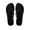 Black Space Print Flip Flops