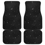 Black Space Print Front and Back Car Floor Mats
