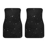 Black Space Print Front Car Floor Mats