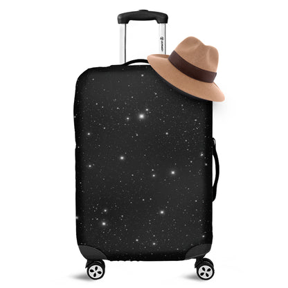 Black Space Print Luggage Cover