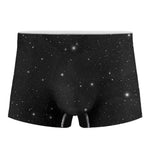 Black Space Print Men's Boxer Briefs