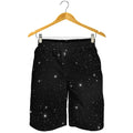 Black Space Print Men's Shorts