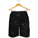 Black Space Print Men's Shorts
