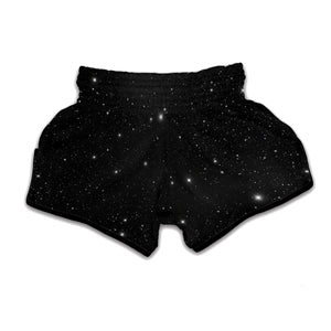 Black Space Print Muay Thai Boxing Shorts