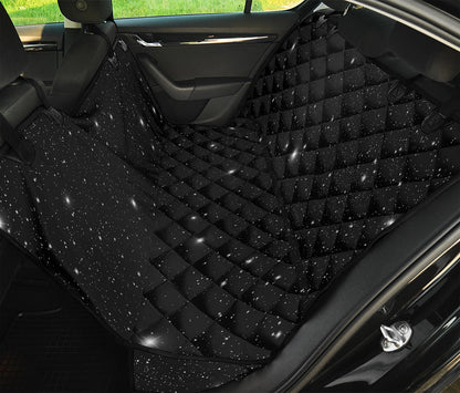 Black Space Print Pet Car Back Seat Cover