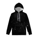 Black Space Print Pullover Hoodie