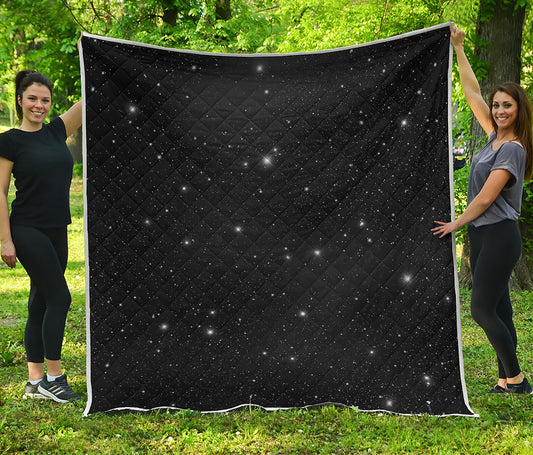 Black Space Print Quilt