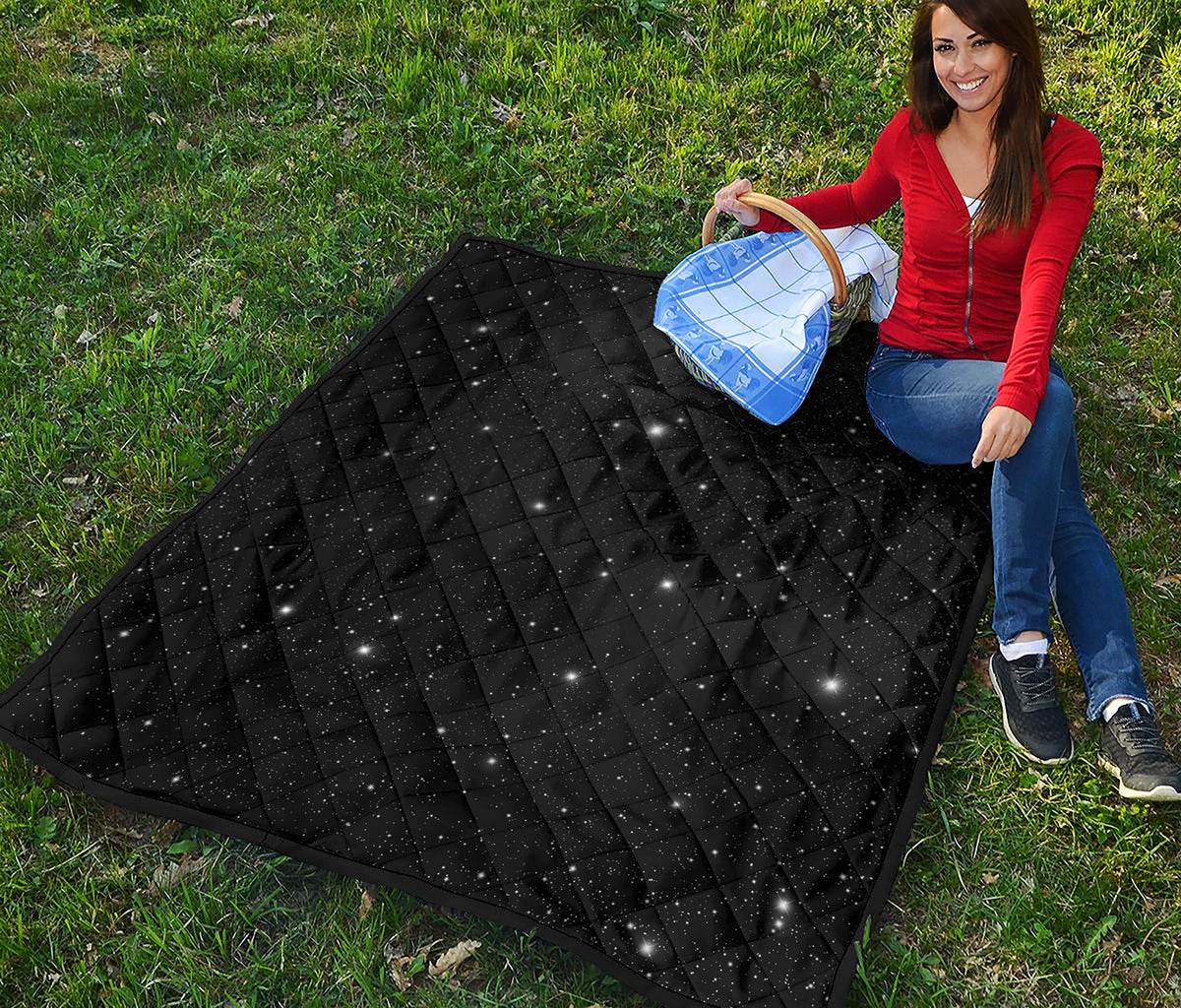 Black Space Print Quilt