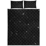 Black Space Print Quilt Bed Set
