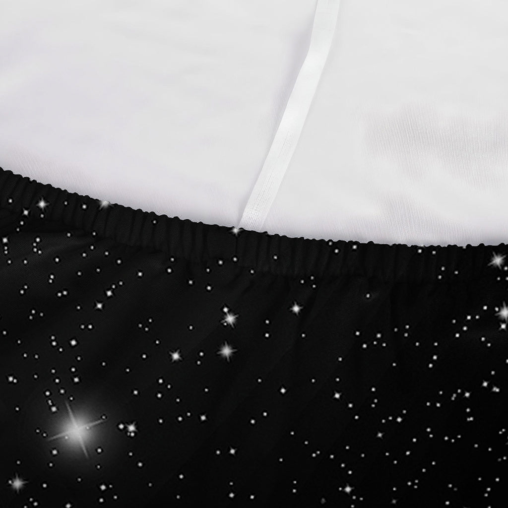 Black Space Print Sofa Cover